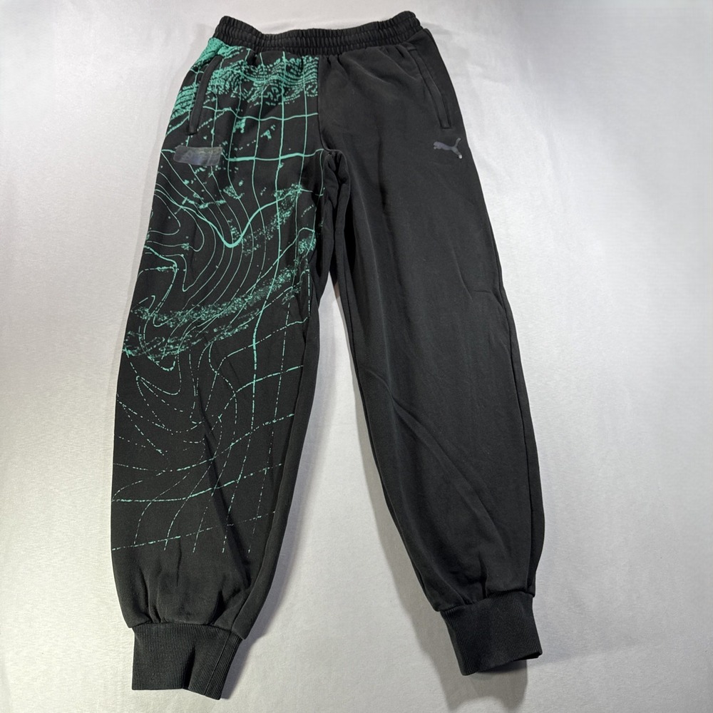 Puma Mercedes-AMG Petronas F1 Statement Pants Mens Small Black Green Joggers F1